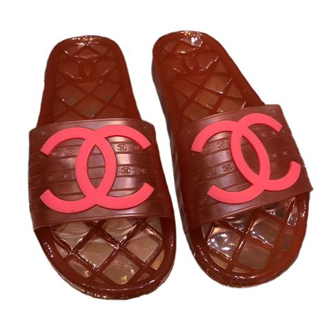 jelly chanel slides replica|chanel female slides.